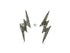 Pave Diamond lightning Bolt Earrings studs, (DER-1068)
